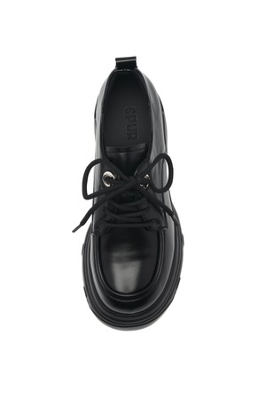 Lace-Up Derby Flatform Loafer -UA9013BK