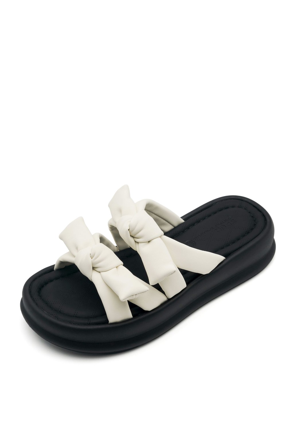 SPUR ◆ Vlogg Twins Bow Flatform Sandal (3colors) Vlogg Twins Bow Flatform 샌들 4.5cm -VS7074 (3color)_SPUR