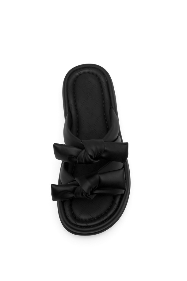 SPUR ◆ Vlogg Twins Bow Flatform Sandal (3colors) Vlogg Twins Bow Flatform 샌들 4.5cm -VS7074 (3color)_SPUR