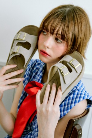 Real Leather Natural Desert 샌들 3cm -VS9047 (2color)