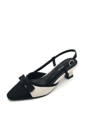 Jade Origami Bow 슬링백 펌프스 5cm -VS8067 (3color)