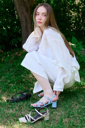 Cathy Multi Buckle 힐 샌들 5cm -VS8077 (3color)