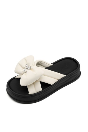 Roa Big Bow Softly Flatform 슬리퍼 -US9071 (2color)