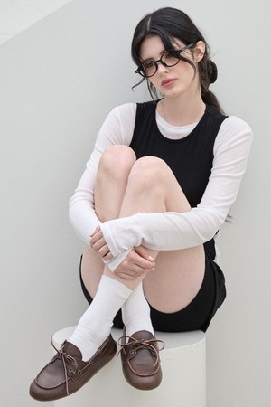 Saint Round Boat Loafer 보트슈즈 로퍼 1cm -VS9021 (2color)