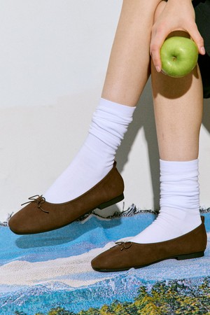 Odd Soft Square Toe Ribbon Flats 플랫 슈즈 1.5cm -VA9015 (5color)