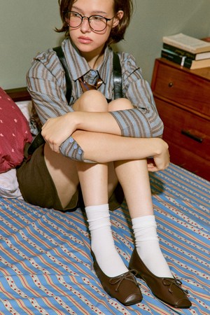 Marin Soft Square Toe Ribbon Flats 플랫 슈즈 1.5cm -VA9014 (4color)