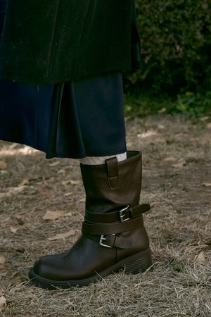 Roux belted walker boots 벨티드 워커 부츠 6CM -VA9054 (2color)