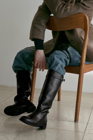 [예약배송 12월 10일] Cecil belted Minimal Long Boots 롱 부츠 4cm -VA9072 (2color)
