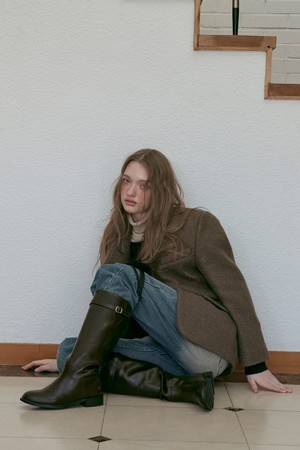 [예약배송 12월 10일] Cecil belted Minimal Long Boots 롱 부츠 4cm -VA9072 (2color)