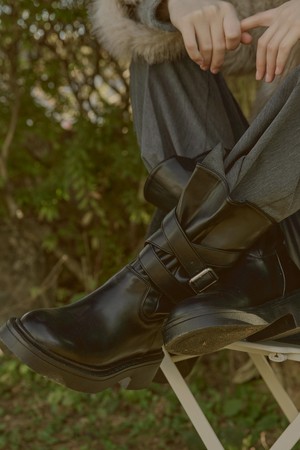 [예약배송 12월 10일] Keil wrinkle belted mid-boots 벨티드 미들 부츠 5.5CM -VA9073 (2color)