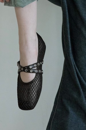 Clipton Mesh MJ Flats 메쉬 플랫슈즈 1.5cm -WS9007 (3color)