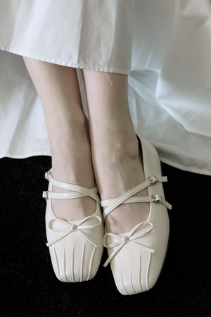 Clipton Pleats MJ Flats 플리츠 플랫슈즈 1.5cm -WS9008 (3color)