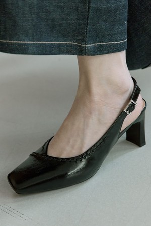 Cathrine V-Cut Slingback Pumps 슬링백 펌프스 7.5cm -WS9016 (2color)