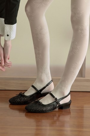 Flora Mesh Slingback Sandal 슬링백 샌들 3.7cm -WS9047 (2color)