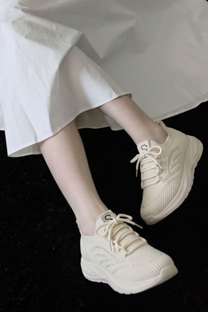 Sillow Natural Knitted Sneakers 니트 스니커즈 4.5cm -WS9049 (2color)