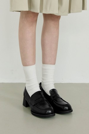 Arles 소가죽 미들 페니 로퍼 6.5cm -PM3018 (2color)