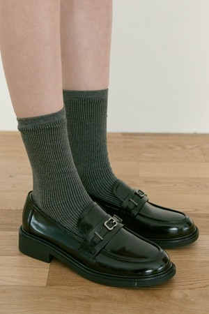 Giverny 벨티드 소가죽 로퍼 4cm -PM3027 (2color)