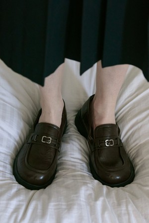 Loire 벨티드 소가죽 로퍼 4cm -PM3028 (2color)