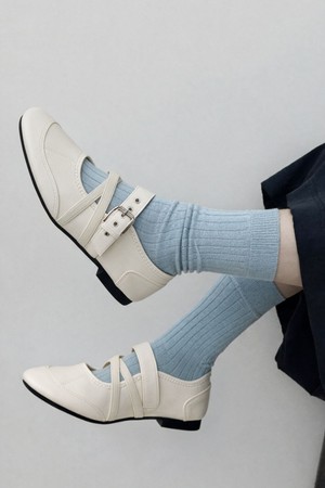 X-Strap Belted Ballet Flat 벨티드 스트랩 플랫 2cm -WA9002 (3color)