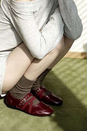 X-Strap Belted Ballet Flat 벨티드 스트랩 플랫 2cm -WA9002 (3color)