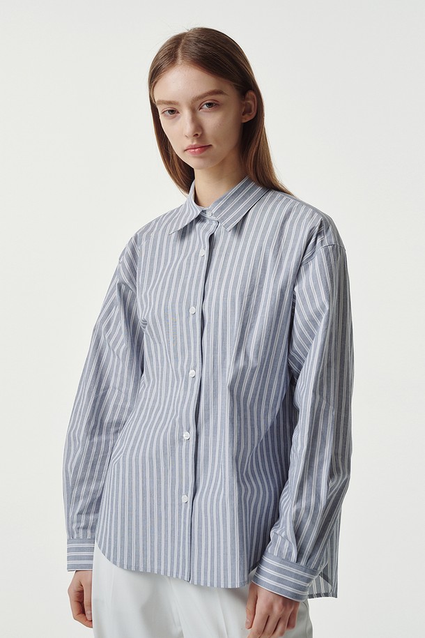 STUDIO SÉCANTE - 셔츠 - SYSTEM Shirt (City Blue)