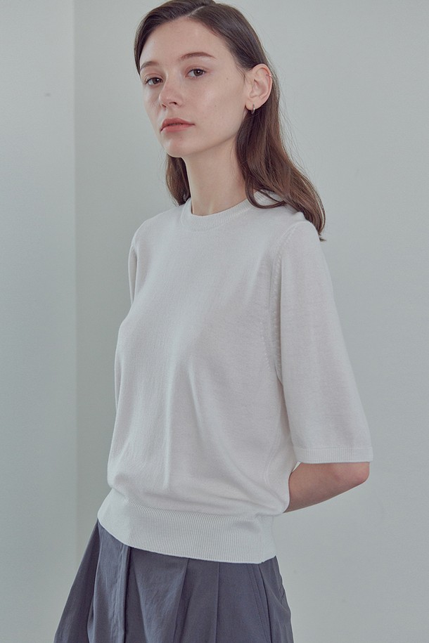 STUDIO SÉCANTE - 스웨터 - TERSO Merino Wool Knit (White Swan)