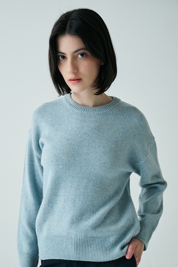 STUDIO SÉCANTE - 스웨터 - VERONA Cashmere Knit (Melange Blue)