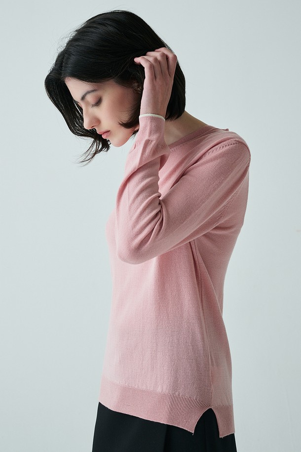 STUDIO SÉCANTE - 스웨터 - LAYERZ Merinowool Knit Top (Rose Pink)