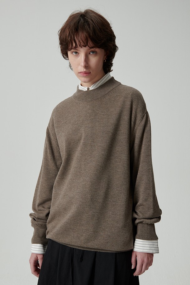 STUDIO SÉCANTE - 스웨터 - FREYA Merino Wool Knit (Sierra Brown)