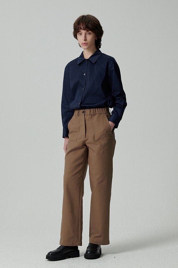 STUDIO SÉCANTE - 롱/미디팬츠 - STUDIO Banding Chino Pants (Shitake)