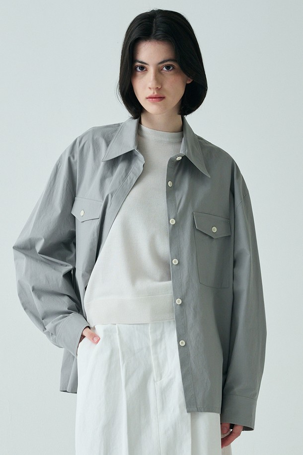 STUDIO SÉCANTE - 셔츠 - RAGDOLL Shirt Outer (Grey Neko)