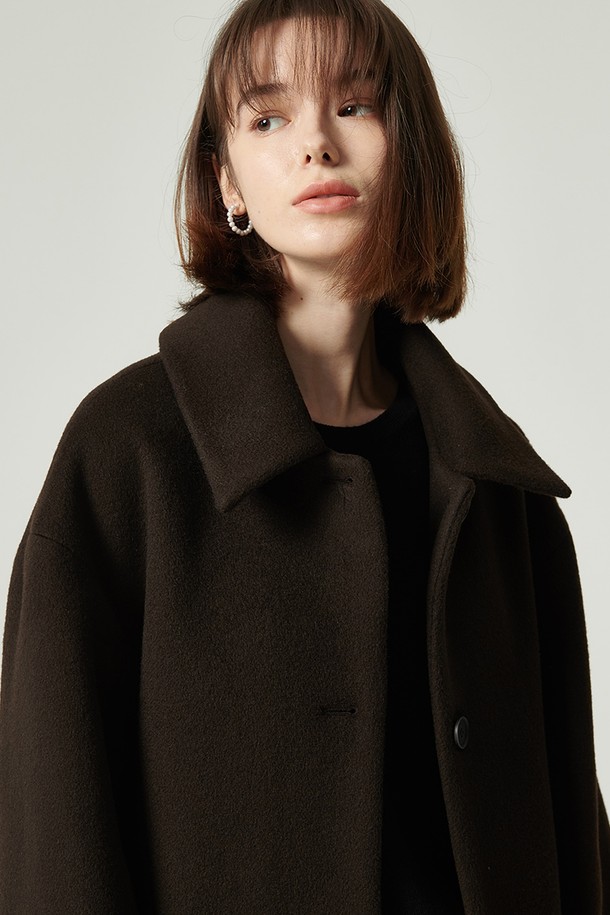 STUDIO SÉCANTE - 코트 - CLARE Cashmere Coat (Dark Chello)