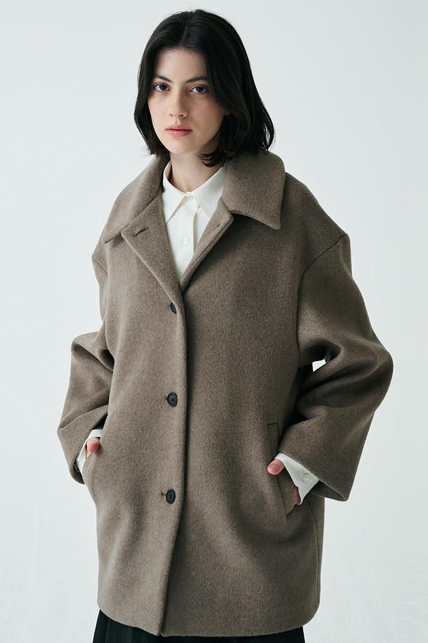 STUDIO SÉCANTE - 코트 - CLARE Cashmere Coat (Rich Brown)