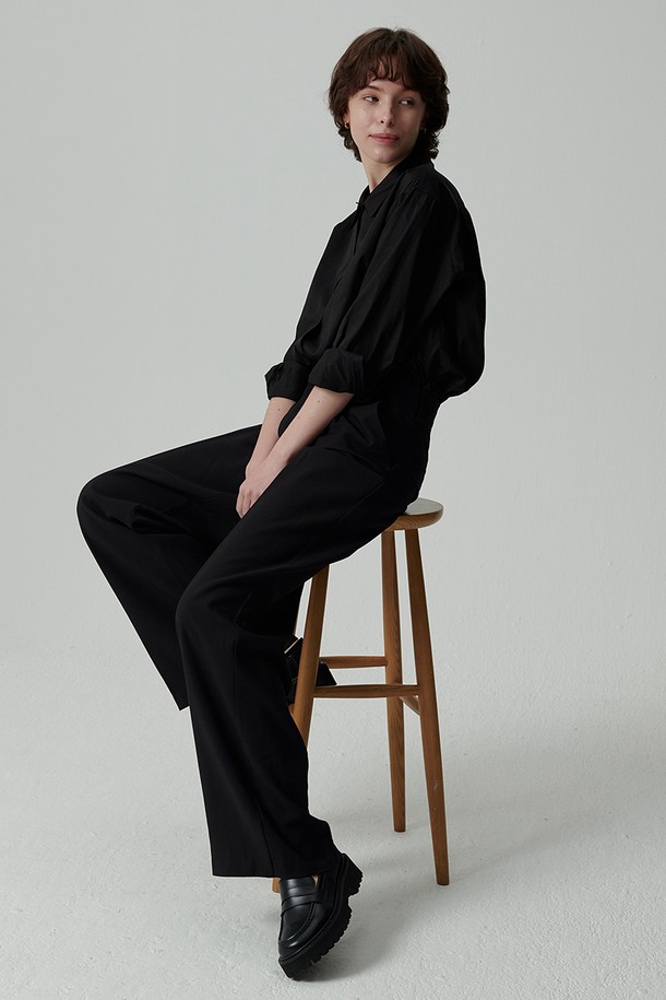 STUDIO SÉCANTE - 셔츠 - TAIRA Shirt (Silk Black)