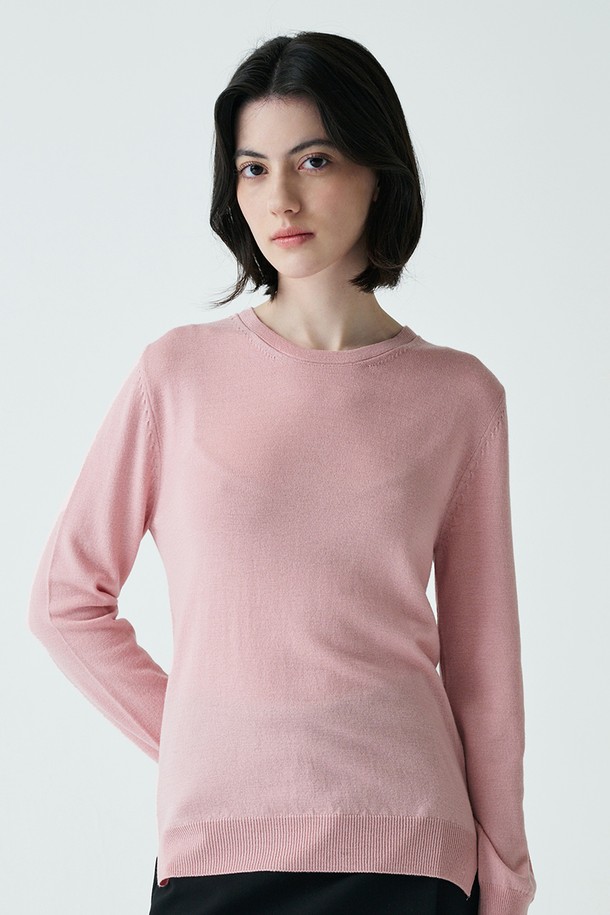 STUDIO SÉCANTE - 스웨터 - LAYERZ Merinowool Knit Top (Rose Pink)