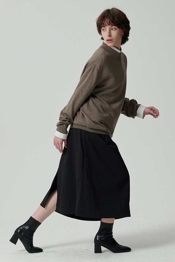 STUDIO SÉCANTE - 롱스커트 - KNIGHT String Skirt (Orca Black)