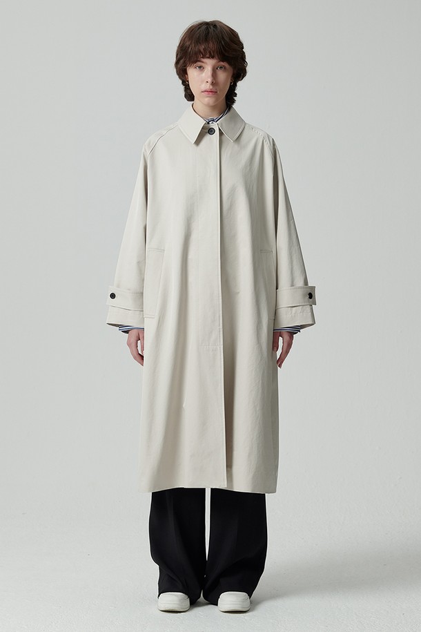 STUDIO SÉCANTE - 트렌치코트 - DUKE Soutien Collar Coat (Eburnean)