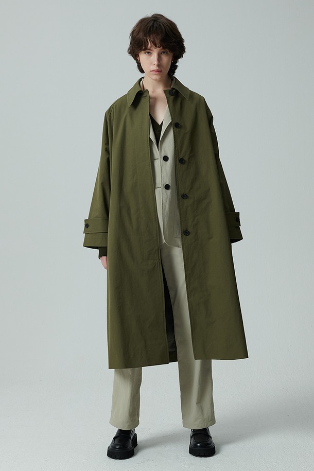 STUDIO SÉCANTE - 트렌치코트 - DUKE Soutien Collar Coat (Khaki)