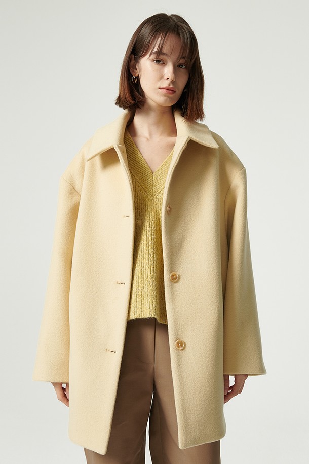 STUDIO SÉCANTE - 코트 - CLARE Cashmere Coat (French Vanilla)