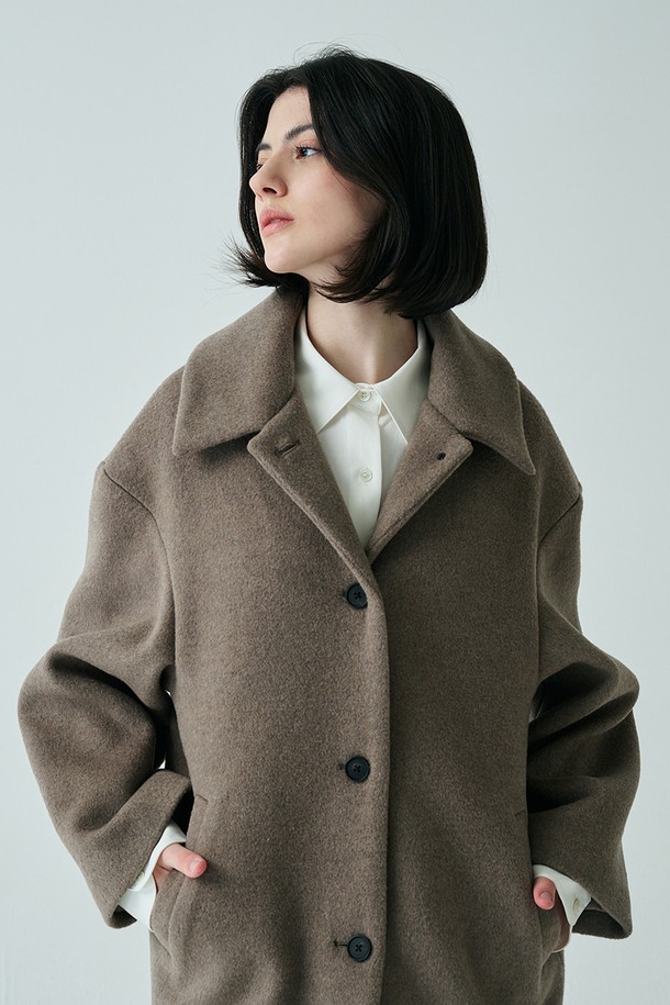 STUDIO SÉCANTE - 코트 - CLARE Cashmere Coat (Rich Brown)