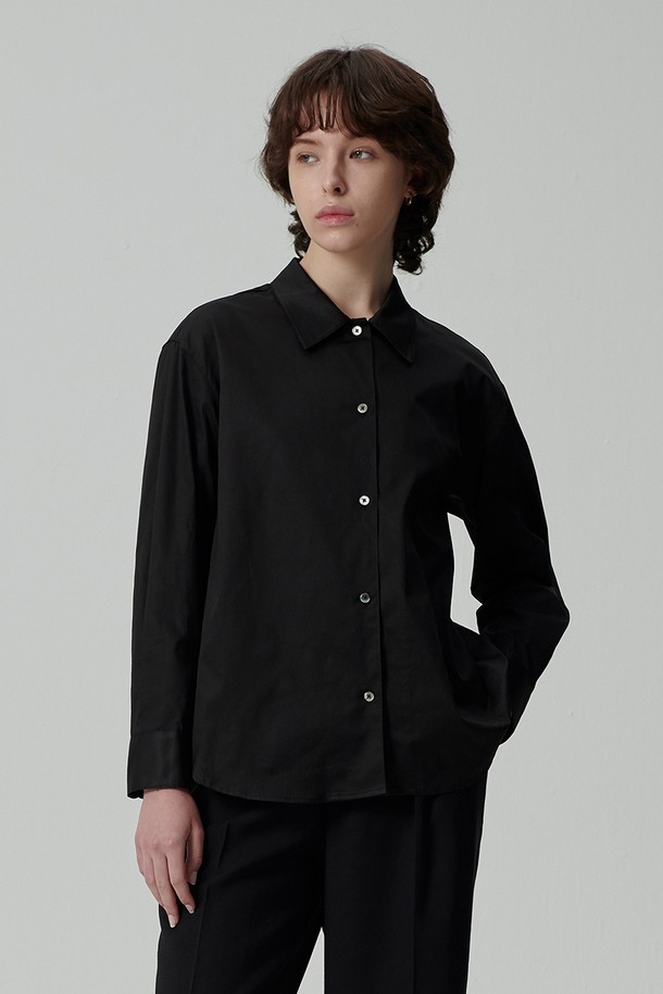 STUDIO SÉCANTE - 셔츠 - TAIRA Shirt (Silk Black)