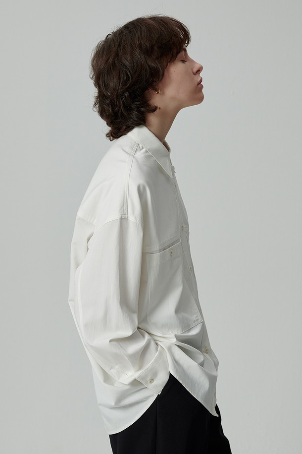 STUDIO SÉCANTE - 셔츠 - SEIO Double Pocket Shirt (French White)