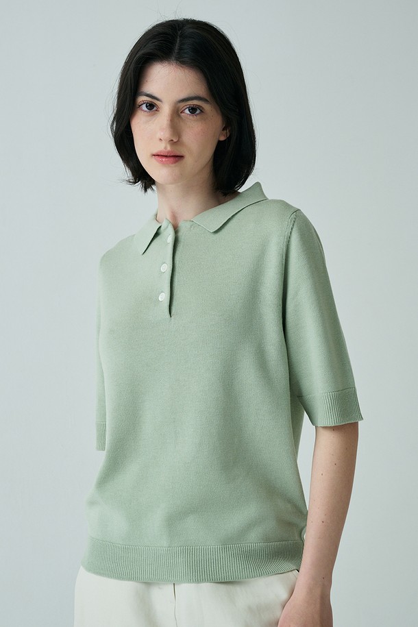 STUDIO SÉCANTE - 스웨터 - DAPHNE Merino Wool 100% Knit (Green Ash)