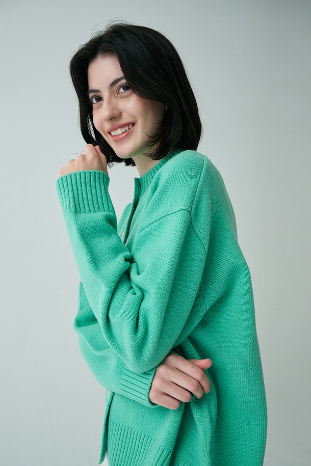 STUDIO SÉCANTE - 가디건 - CAMELLIA Cashmere Cardigan (Maldive Green)