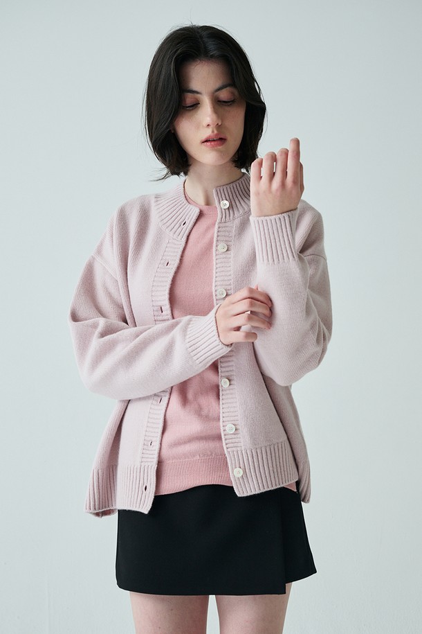 STUDIO SÉCANTE - 가디건 - CAMELLIA Cashmere Cardigan (Baby Pink)