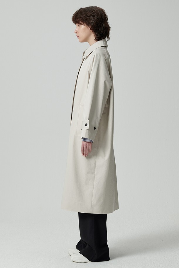 STUDIO SÉCANTE - 트렌치코트 - DUKE Soutien Collar Coat (Eburnean)