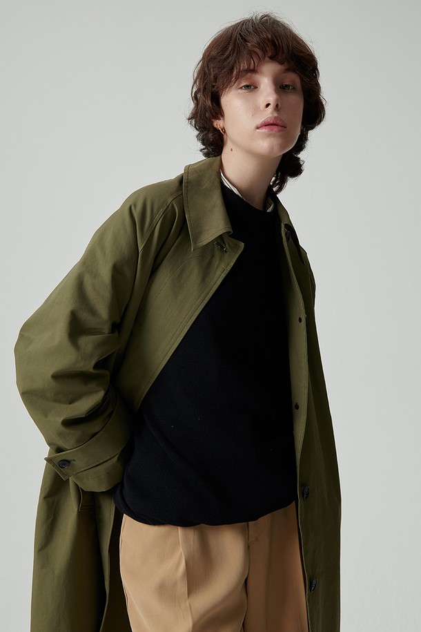 STUDIO SÉCANTE - 트렌치코트 - DUKE Soutien Collar Coat (Khaki)