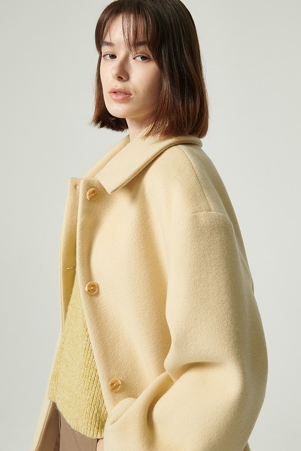 STUDIO SÉCANTE - 코트 - CLARE Cashmere Coat (French Vanilla)