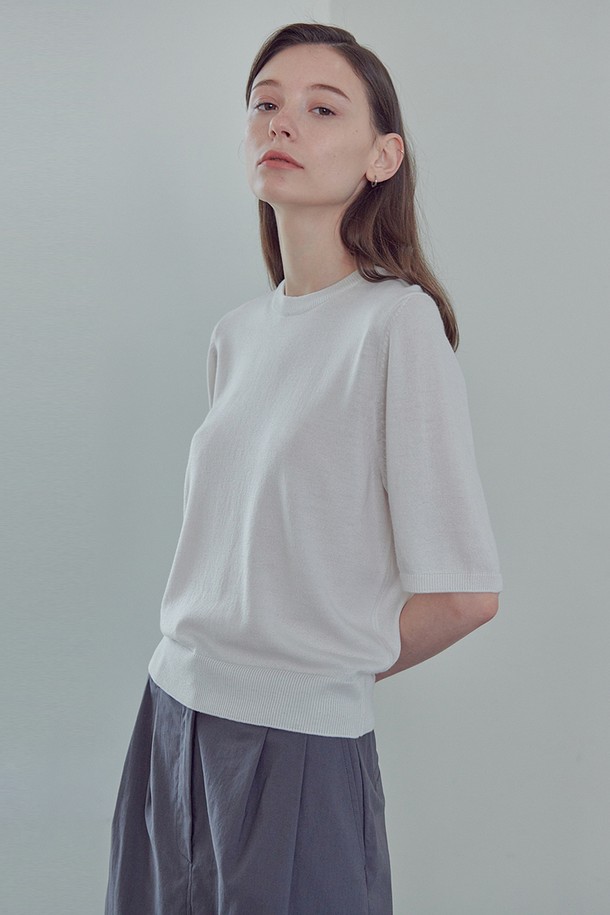 STUDIO SÉCANTE - 스웨터 - TERSO Merino Wool Knit (White Swan)