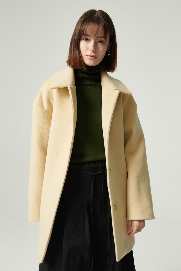 STUDIO SÉCANTE - 코트 - CLARE Cashmere Coat (French Vanilla)